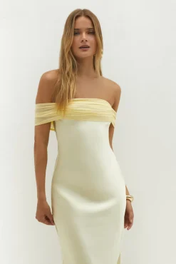 Wedding Guest Dresses|Formal Dresses>Hello Molly Cleo Cove Strapless Maxi Dress Butter Yellow