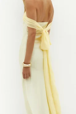 Wedding Guest Dresses|Formal Dresses>Hello Molly Cleo Cove Strapless Maxi Dress Butter Yellow