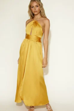 Formal Dresses|Cocktail Dresses>Hello Molly Closest Friend Maxi Dress Yellow