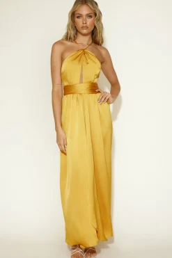 Formal Dresses|Cocktail Dresses>Hello Molly Closest Friend Maxi Dress Yellow