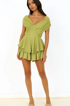 Rompers>Hello Molly Clumsy Love Romper Apple