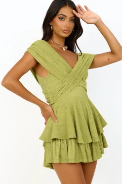 Rompers>Hello Molly Clumsy Love Romper Apple