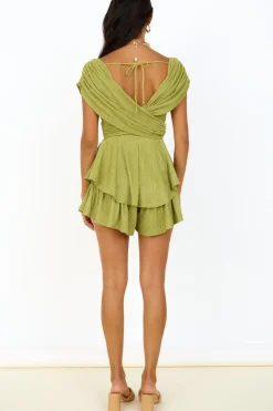 Rompers>Hello Molly Clumsy Love Romper Apple