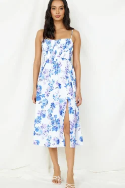 Spring Break Dresses|Casual Dresses>Hello Molly Coastal Living Midi Dress White