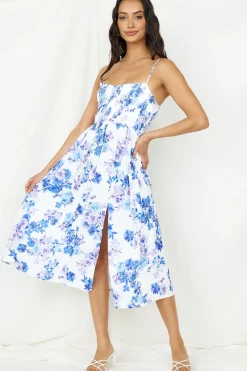 Spring Break Dresses|Casual Dresses>Hello Molly Coastal Living Midi Dress White