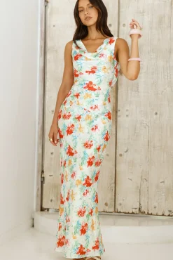 Wedding Guest Dresses|Formal Dresses>Fortunate One Coastal Maxi Dress Print