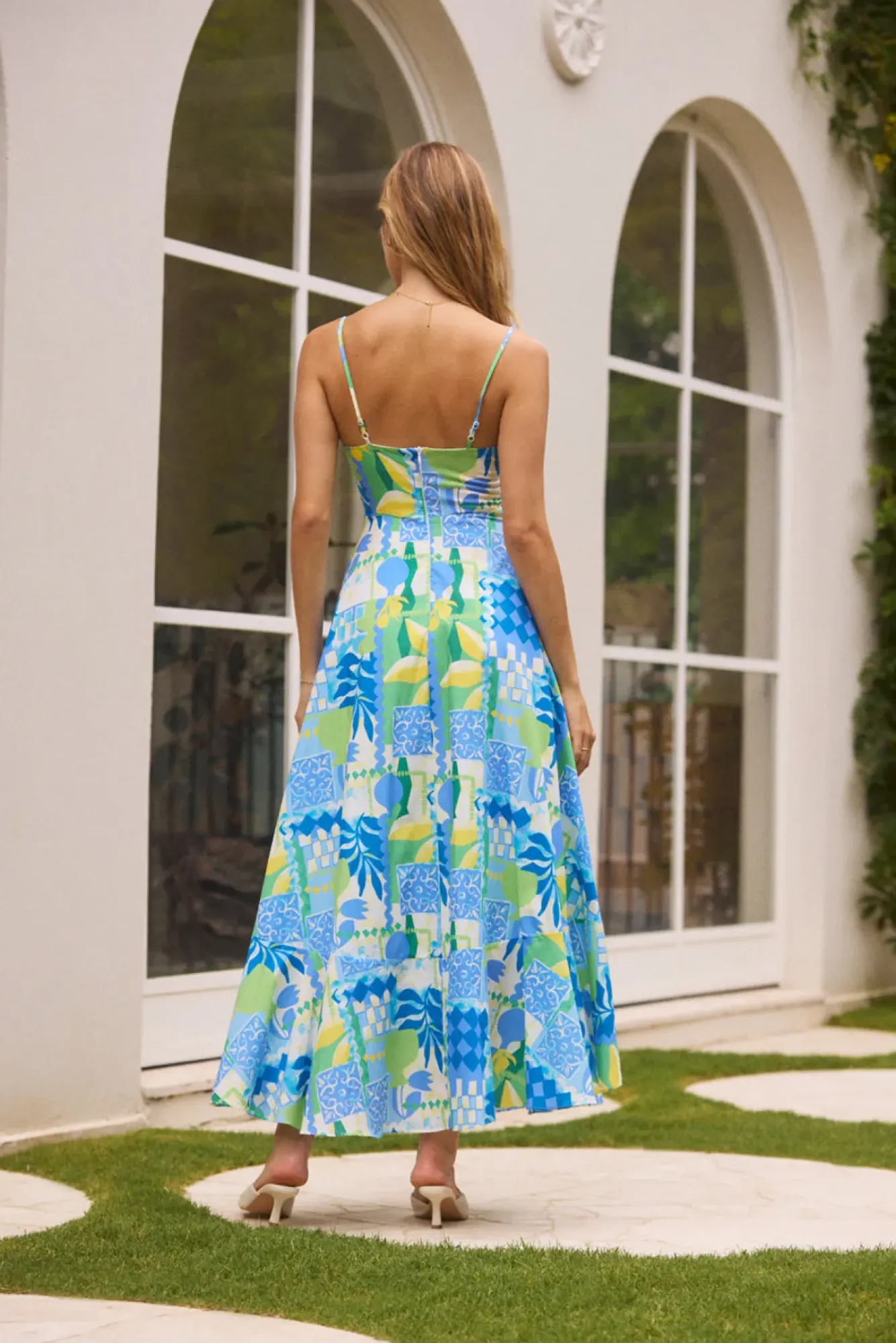 Vacation Dresses|Date Night Dresses>Hello Molly Coastal Paradise Midi Dress Print