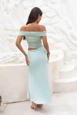 Formal Dresses|Cocktail Dresses>Hello Molly Coastal Reverie Maxi Dress Sage