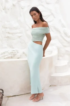 Formal Dresses|Cocktail Dresses>Hello Molly Coastal Reverie Maxi Dress Sage
