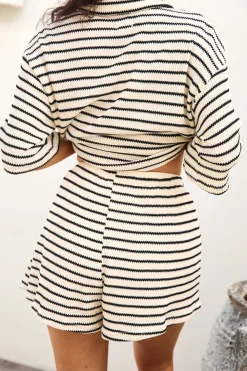 Two-Piece Shorts Set>Hello Molly Coastal Voyages Set Beige