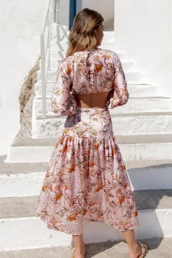 Vacation Dresses|Spring Break Dresses>Hello Molly Come And Go Maxi Dress Pink