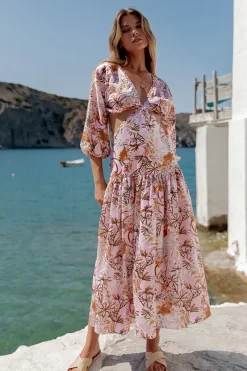 Vacation Dresses|Spring Break Dresses>Hello Molly Come And Go Maxi Dress Pink
