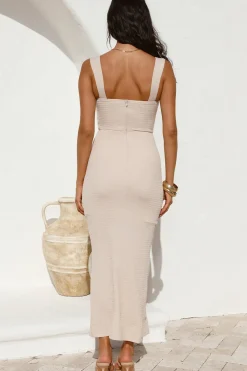 Date Night Dresses|Casual Dresses>Hello Molly Come Back To Me Maxi Dress Beige