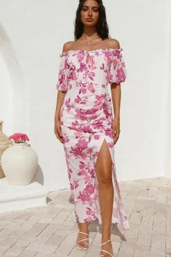 Vacation Dresses|Spring Break Dresses>Hello Molly Comprehend It Midi Dress Pink