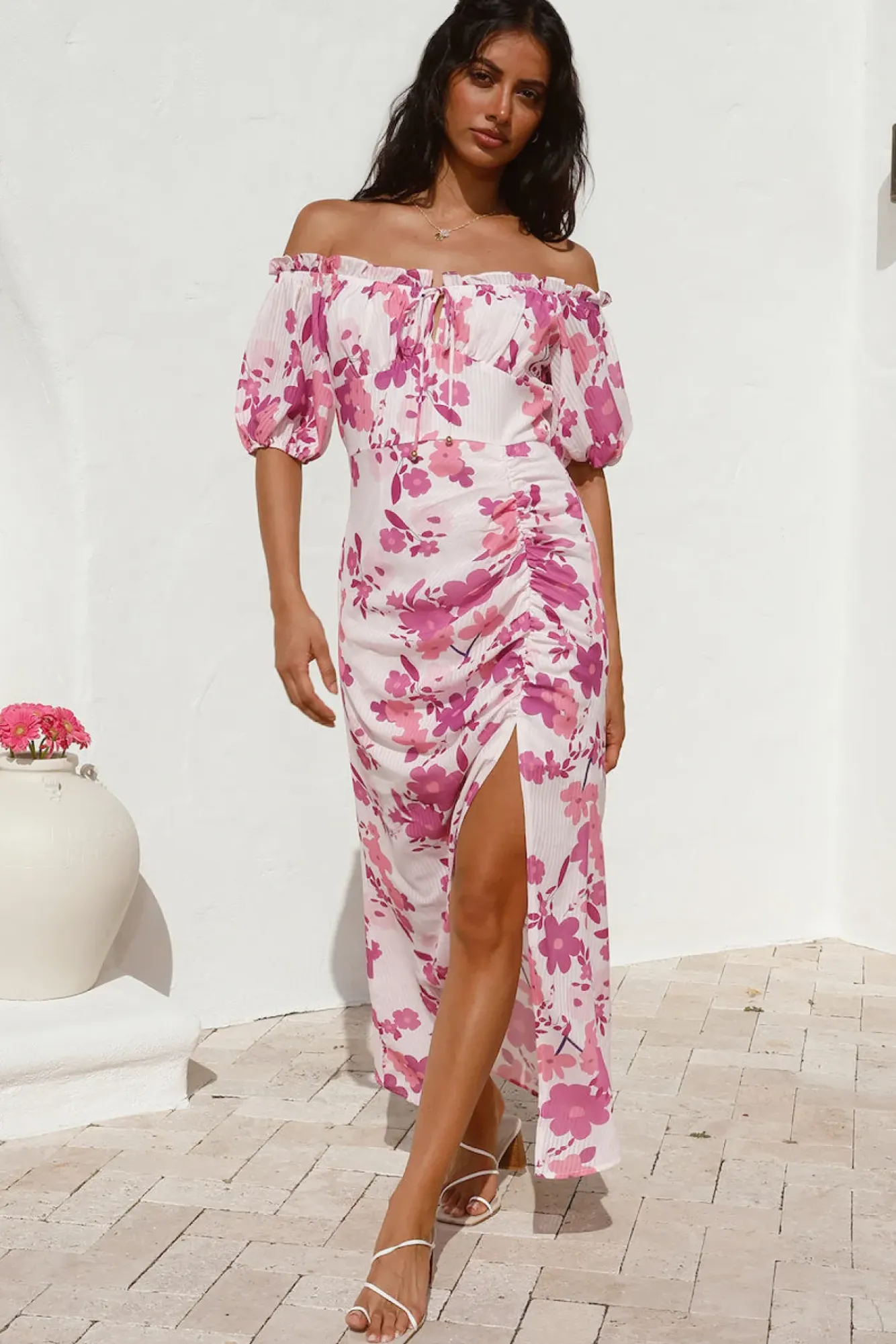 Vacation Dresses|Spring Break Dresses>Hello Molly Comprehend It Midi Dress Pink