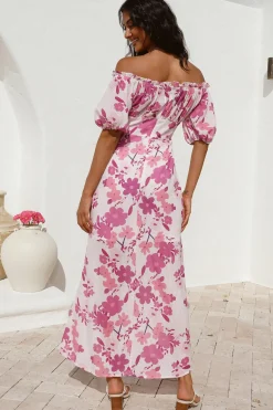 Vacation Dresses|Spring Break Dresses>Hello Molly Comprehend It Midi Dress Pink