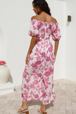 Vacation Dresses|Spring Break Dresses>Hello Molly Comprehend It Midi Dress Pink