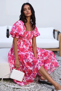 Wedding Guest Dresses|Floral Dresses>Hello Molly Confessions Of Love Maxi Dress Pink