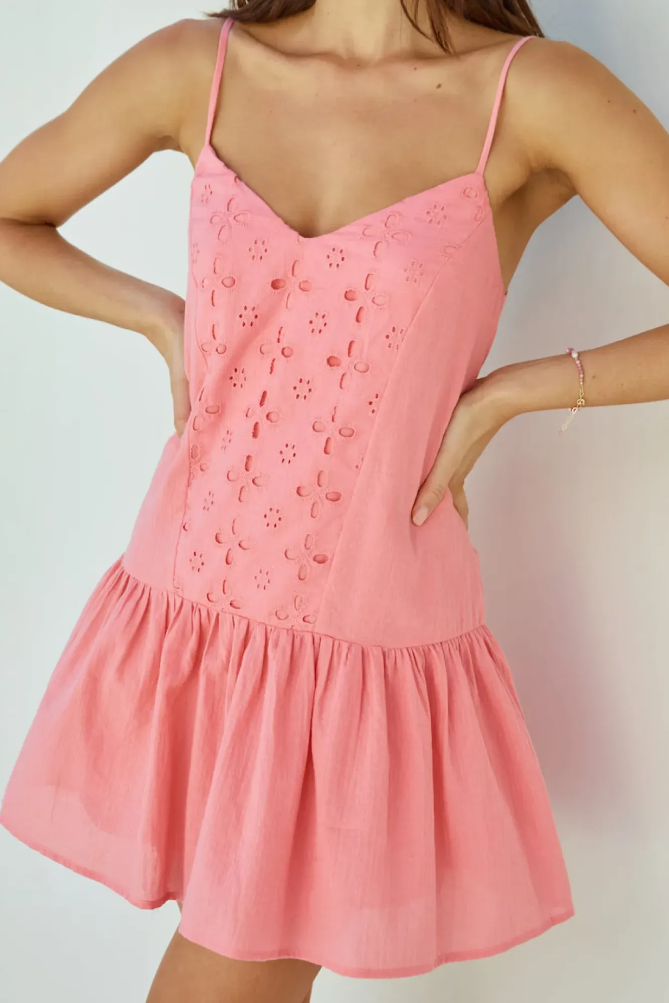 Vacation Dresses|Spring Break Dresses>Hello Molly Coral Craze Mini Dress Pink