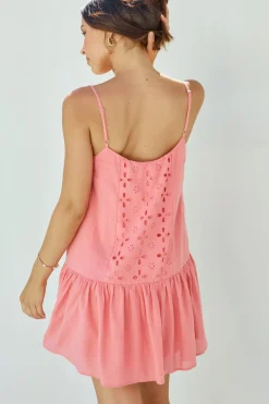 Vacation Dresses|Spring Break Dresses>Hello Molly Coral Craze Mini Dress Pink