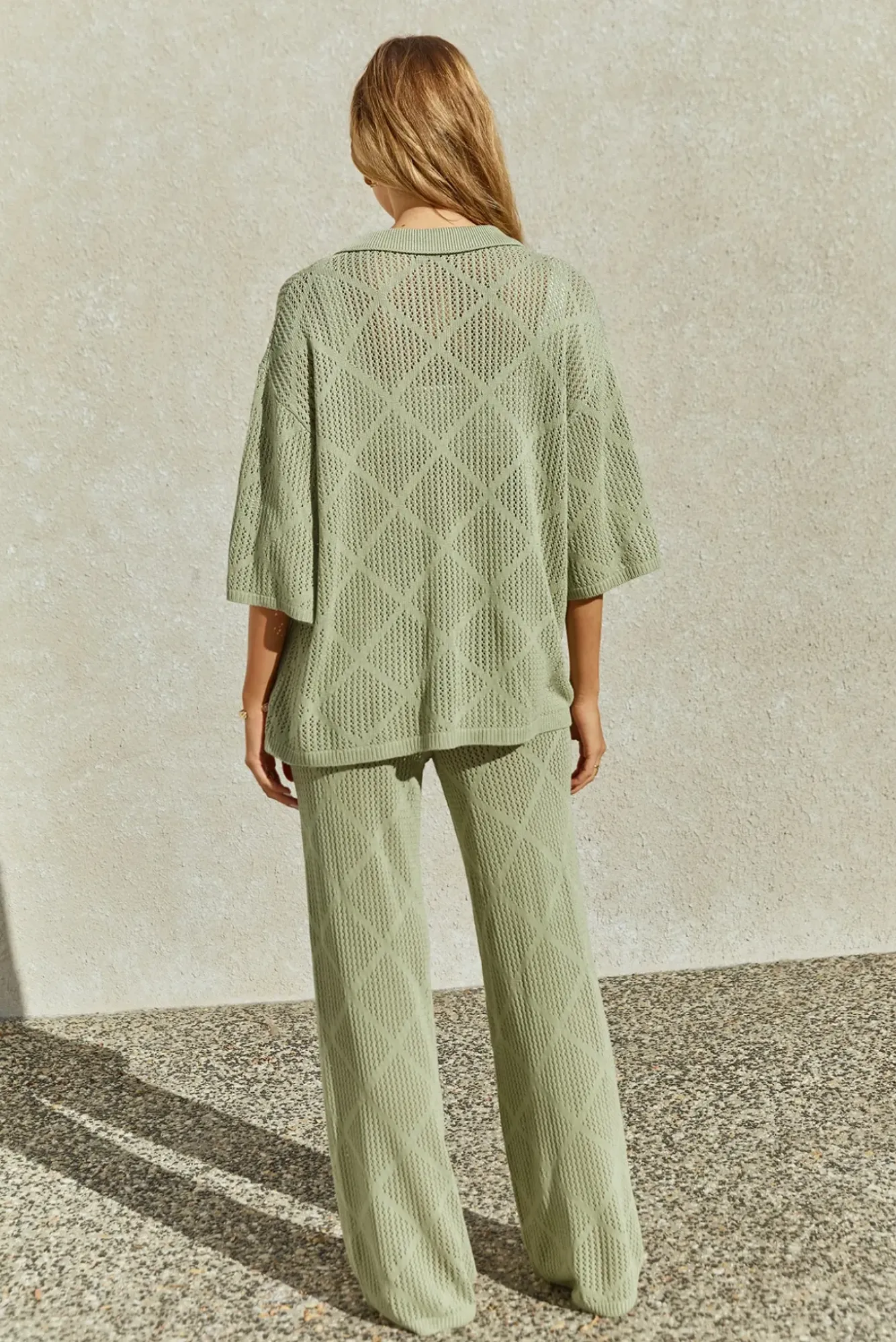 Pants|Two-Piece Pants Set>Hello Molly Coral Sands Pants Green