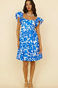 Vacation Dresses|Spring Break Dresses>Hello Molly Core Values Midi Dress Blue