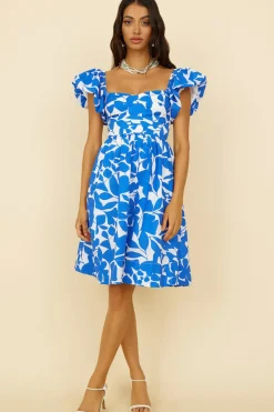 Vacation Dresses|Spring Break Dresses>Hello Molly Core Values Midi Dress Blue