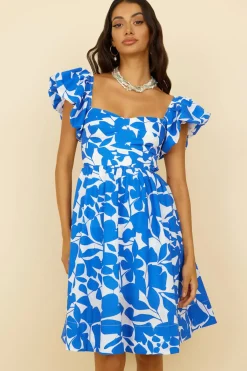 Vacation Dresses|Spring Break Dresses>Hello Molly Core Values Midi Dress Blue
