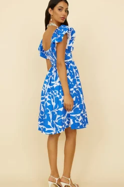 Vacation Dresses|Spring Break Dresses>Hello Molly Core Values Midi Dress Blue