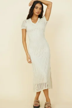 Vacation Dresses|Spring Break Dresses>Hello Molly Cosmic Swirl Maxi Dress Beige
