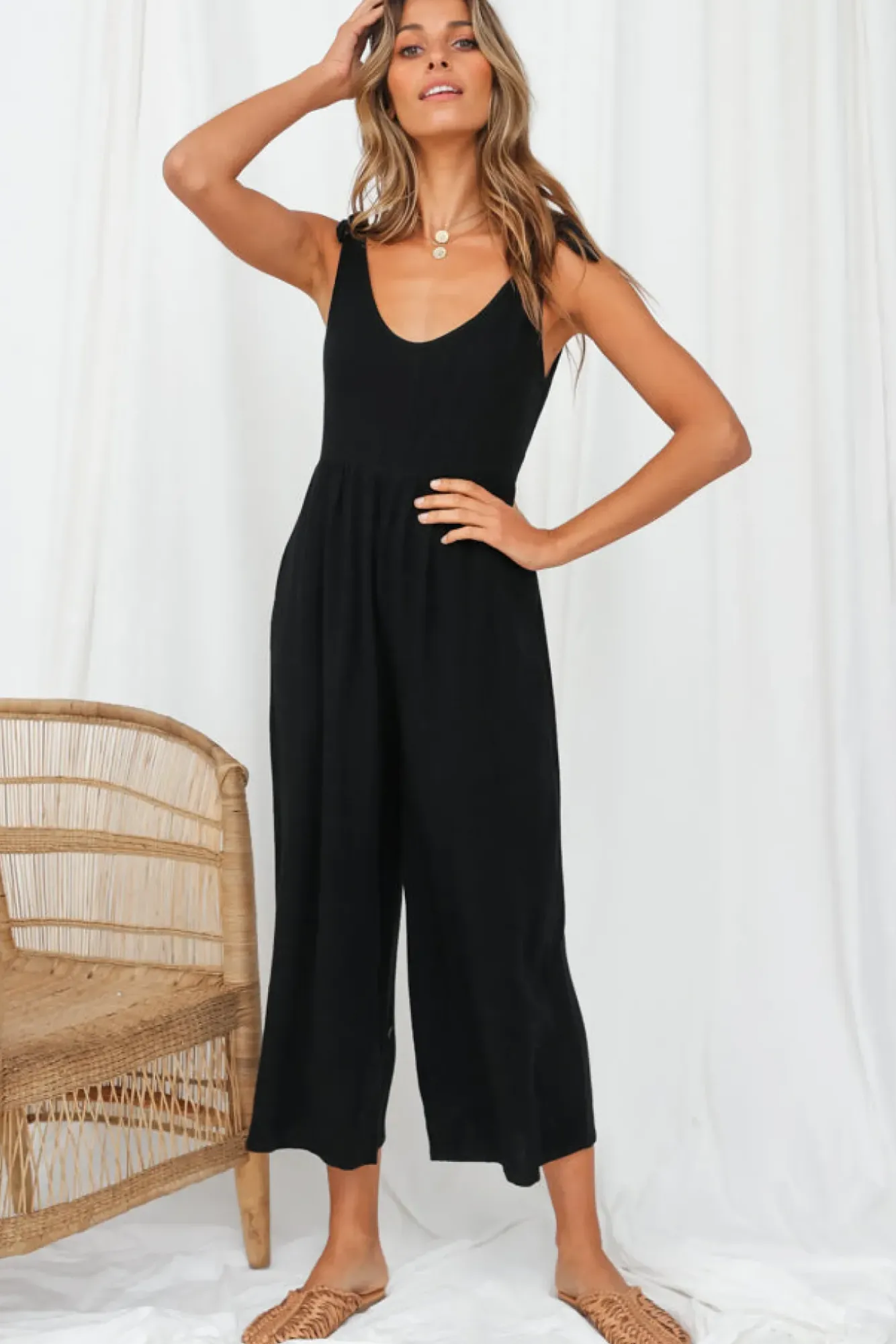 Jumpsuits>Hello Molly Countryside Jumpsuit Black