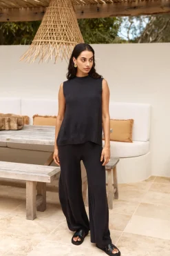 Pants>Hello Molly Cozy Evenings Pant Black