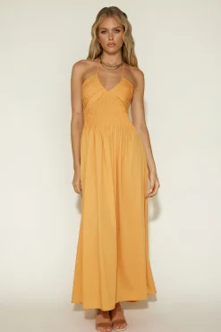 Casual Dresses|Maxi Dresses>Hello Molly Cross My Heart Maxi Dress Orange