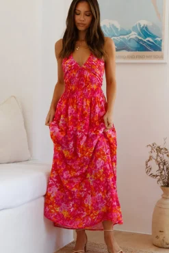 Bump Friendly|Casual Dresses>Hello Molly Cross My Heart Maxi Dress Pink