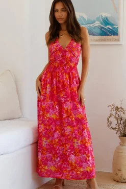 Bump Friendly|Casual Dresses>Hello Molly Cross My Heart Maxi Dress Pink