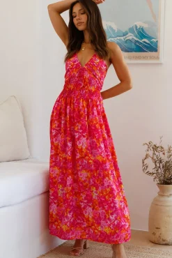 Bump Friendly|Casual Dresses>Hello Molly Cross My Heart Maxi Dress Pink