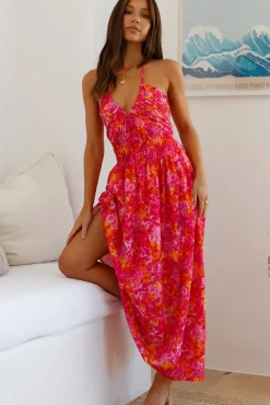 Bump Friendly|Casual Dresses>Hello Molly Cross My Heart Maxi Dress Pink