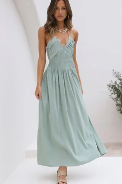 Bump Friendly|Brunch Dresses>Hello Molly Cross My Heart Maxi Dress Sage