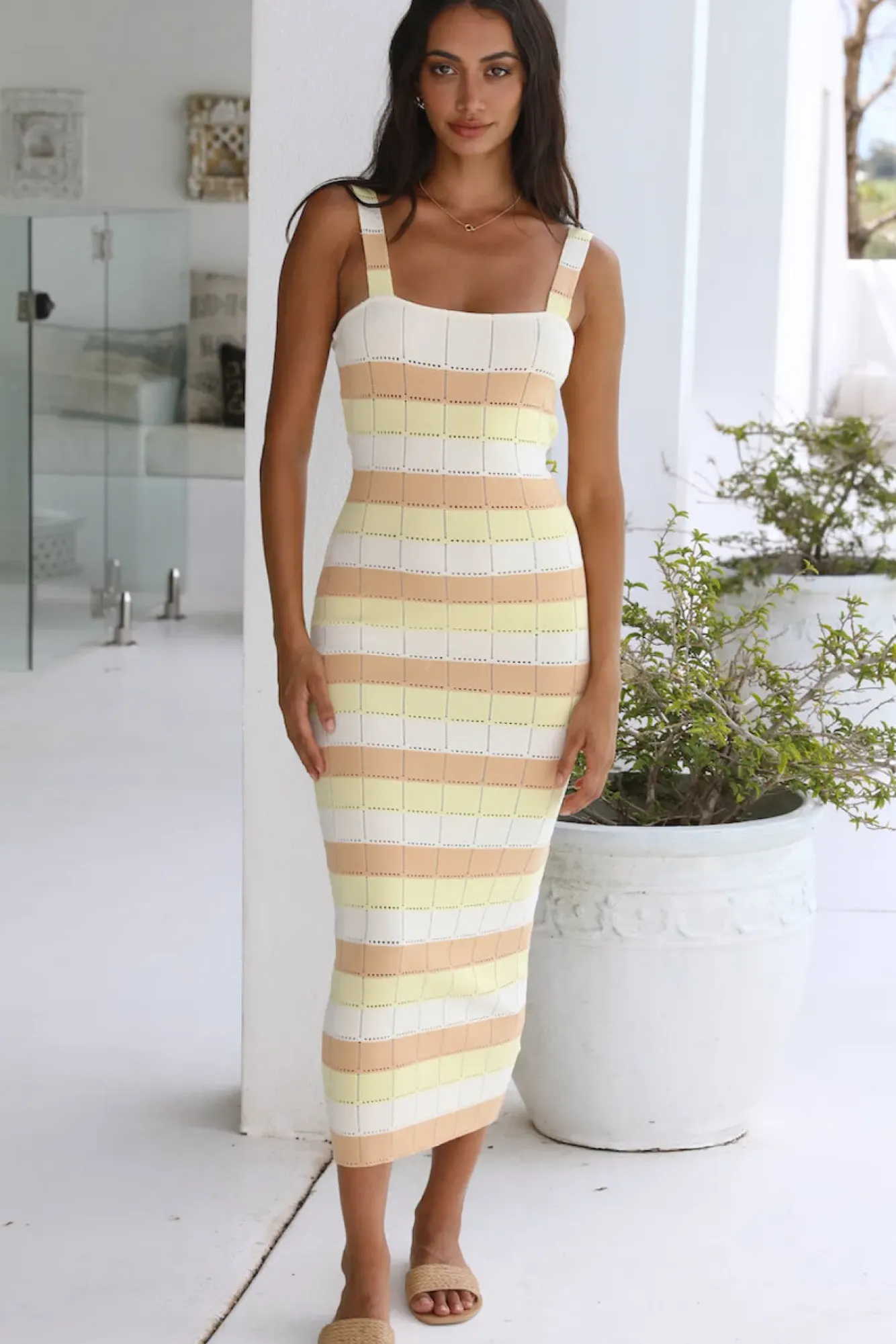 Vacation Dresses|Spring Break Dresses>Hello Molly Cross My Mind Maxi Dress Yellow