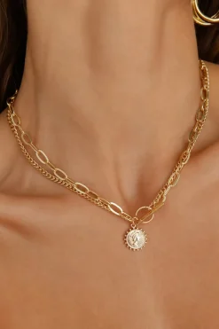 Necklaces>Hello Molly Crown Legacy Necklace Gold