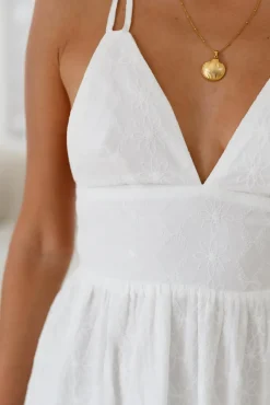Vacation Dresses|Flowy Dresses>Hello Molly Crystal Clarity Maxi Dress White