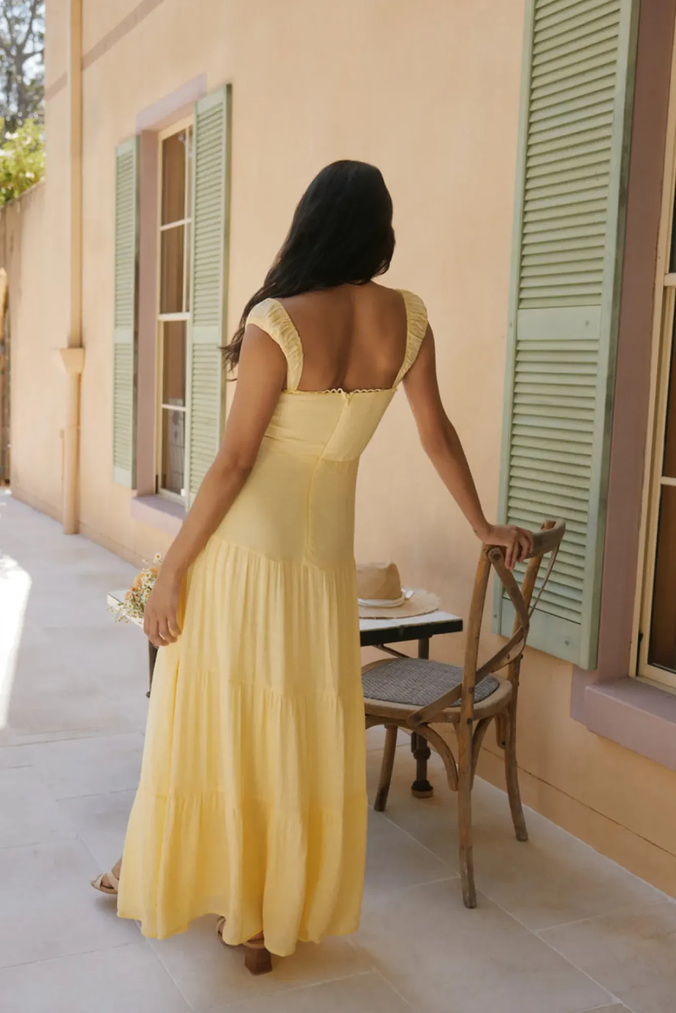 Vacation Dresses|Brunch Dresses>Hello Molly Crystal Waters Maxi Dress Yellow