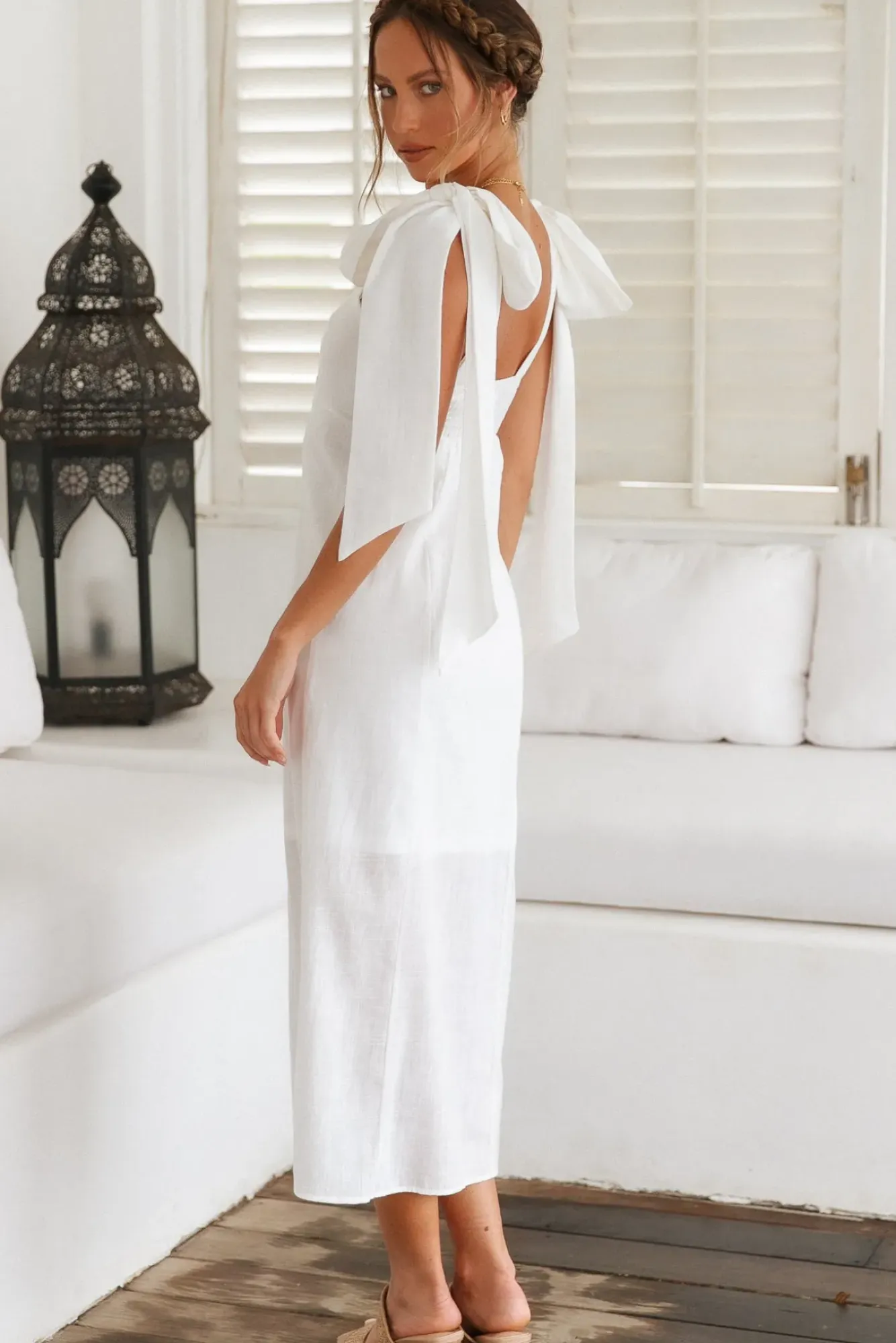 Vacation Dresses|Spring Break Dresses>Hello Molly Daily Affirmations Maxi Dress White