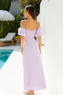 Vacation Dresses|Brunch Dresses>Hello Molly Dainty Cloud Maxi Dress Purple
