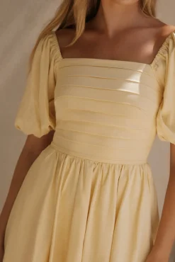 Vacation Dresses|Brunch Dresses>Hello Molly Daisy Chain Mini Dress Yellow