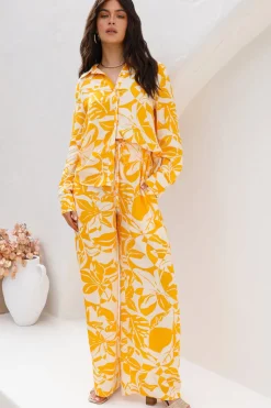 Shirts|Long Sleeve>Hello Molly Daisy Dreaming Top Yellow