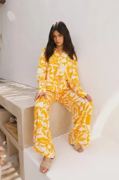 Shirts|Long Sleeve>Hello Molly Daisy Dreaming Top Yellow
