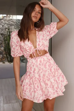Spring Break Dresses|Brunch Dresses>Hello Molly Daisy Meadow Mini Dress Pink