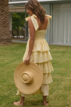 Vacation Dresses|Brunch Dresses>SOFIE THE LABEL Dalia Maxi Dress Yellow