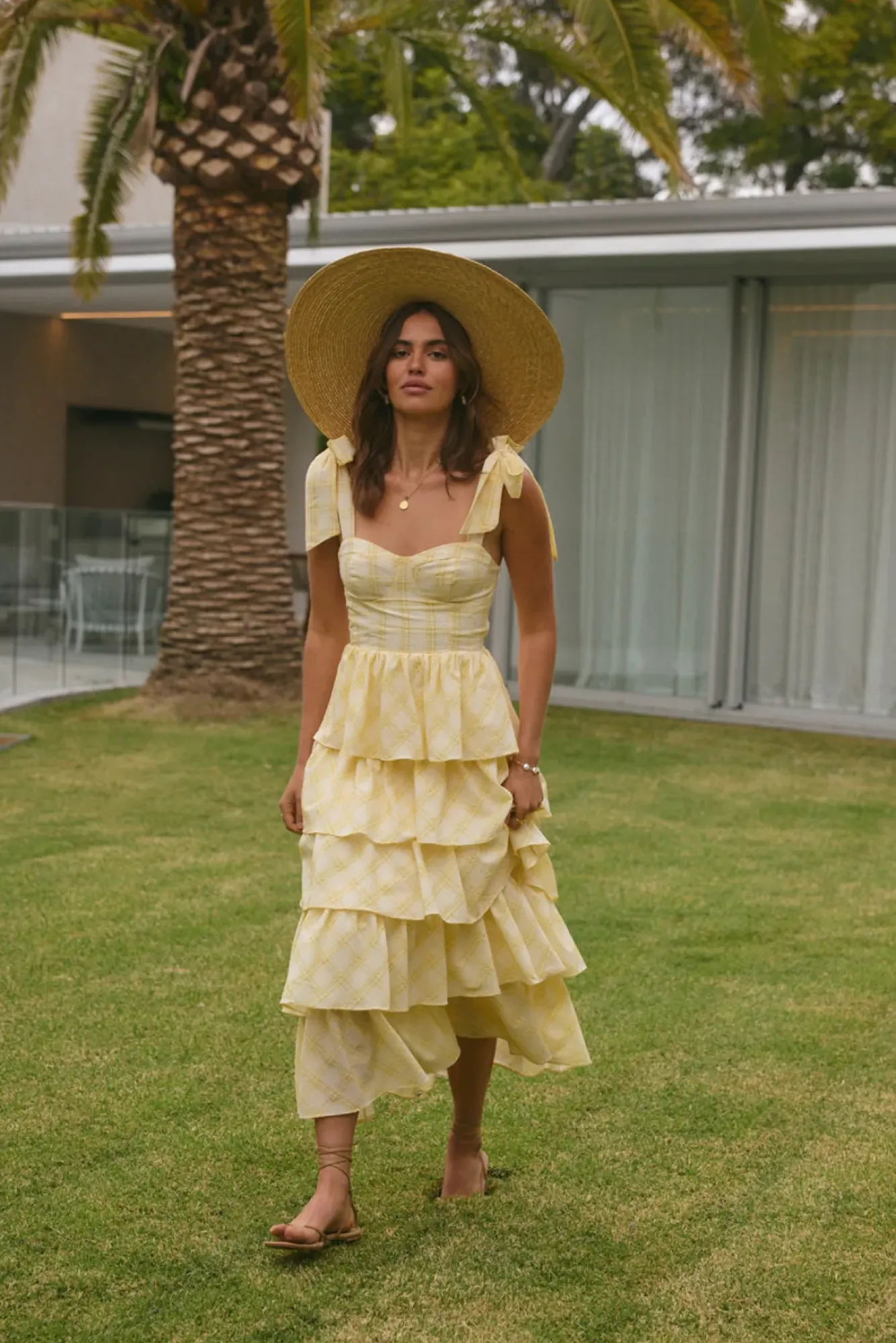 Vacation Dresses|Brunch Dresses>SOFIE THE LABEL Dalia Maxi Dress Yellow